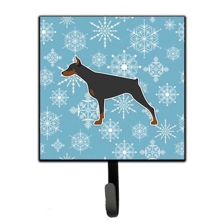 Micasa Winter Snowflake Doberman Pinscher Leash or Key Holder MI224184